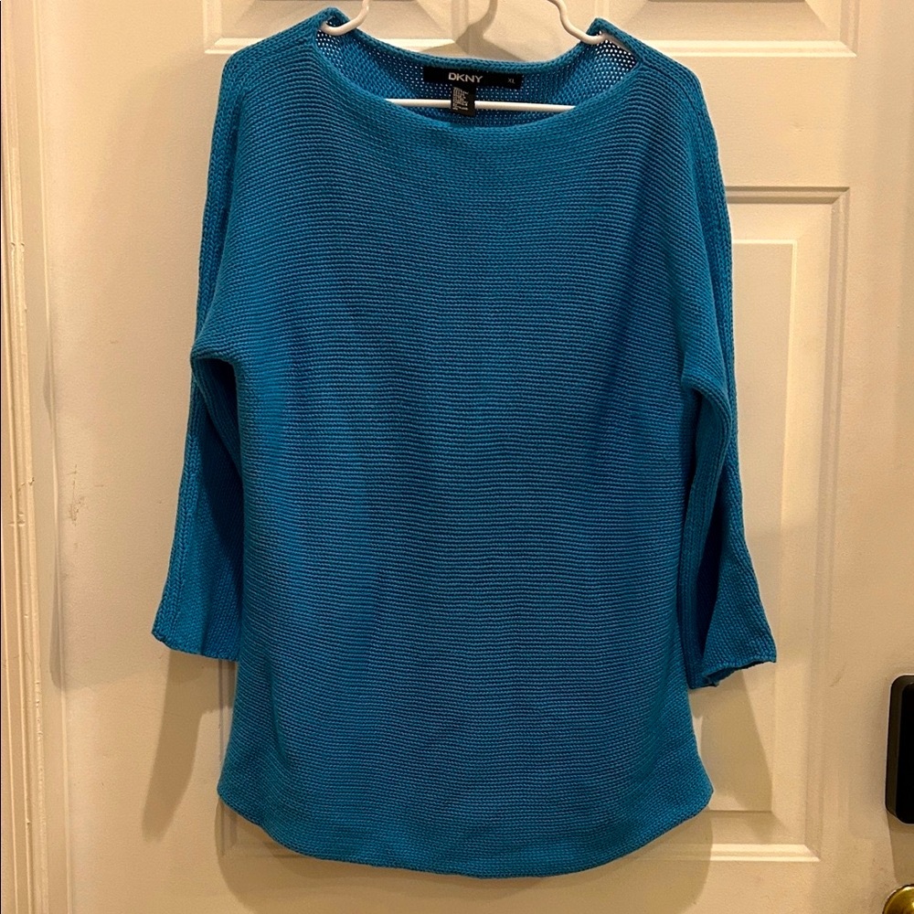 DKNY Vibrant Blue Pullover 100% Cotton